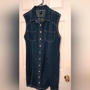 Vintage Adriana Sport Denim Button Up Dress
